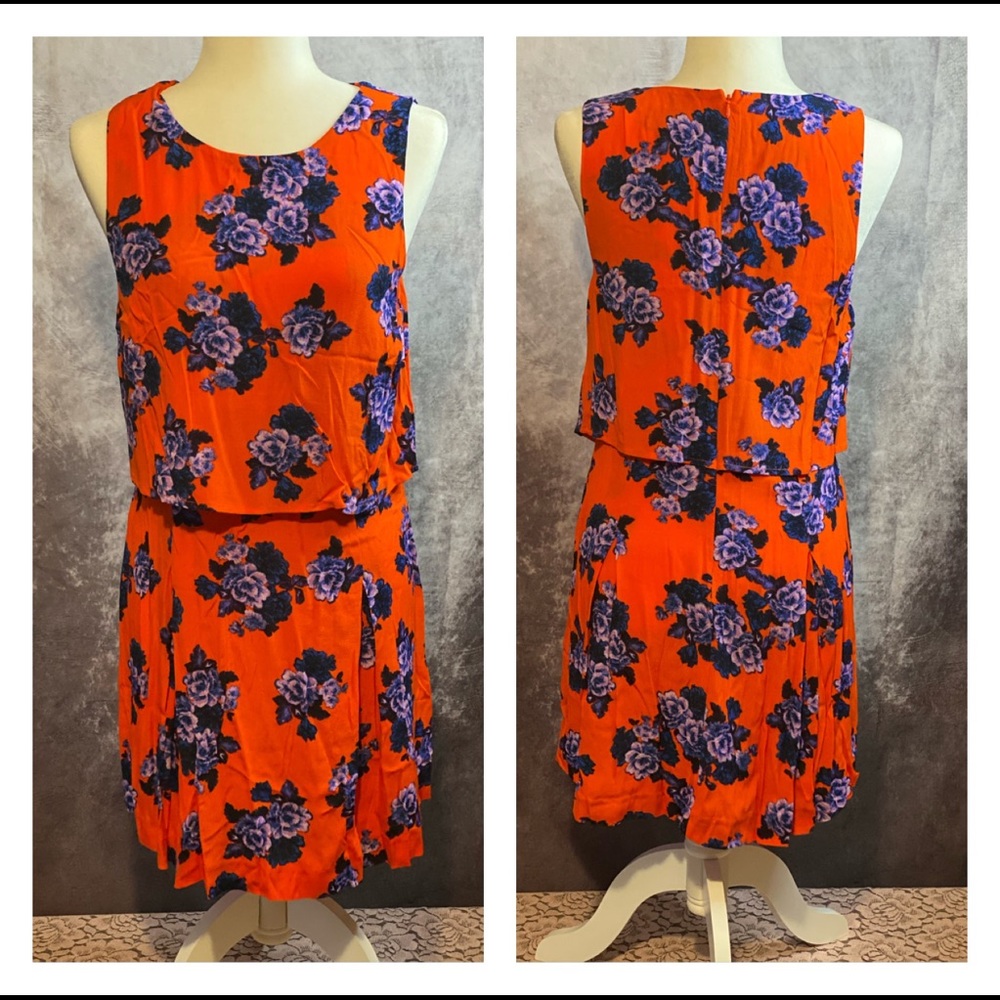 MINKPINK orange and purple sleeveless dress - Picture 1 of 6